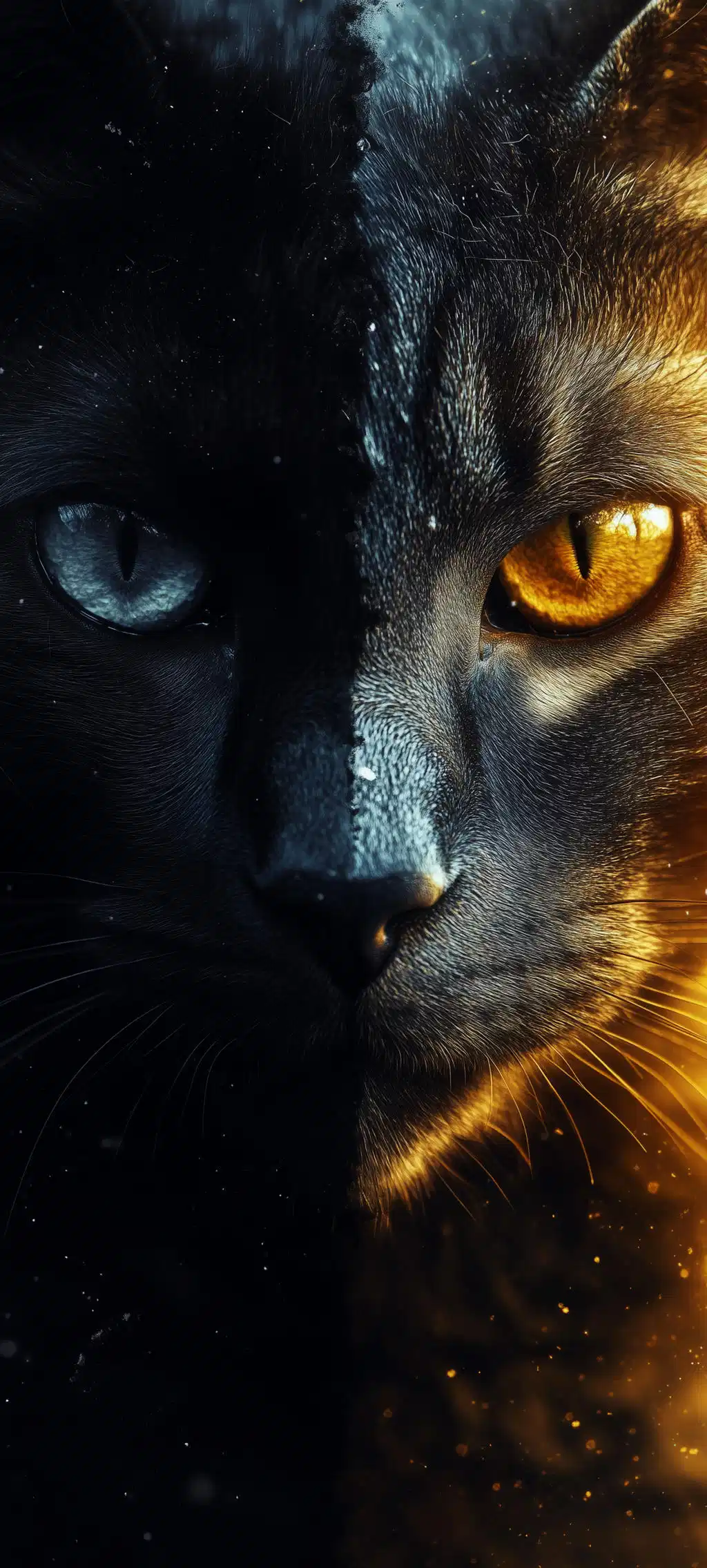 Black Panther Glowing Gold Eyes