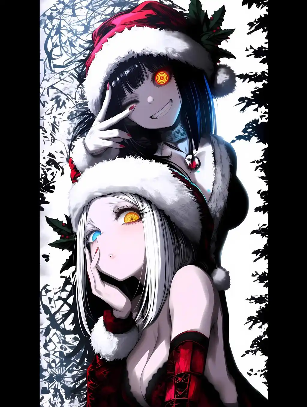 Anime Girl Santa Hat Christmas Aesthetic