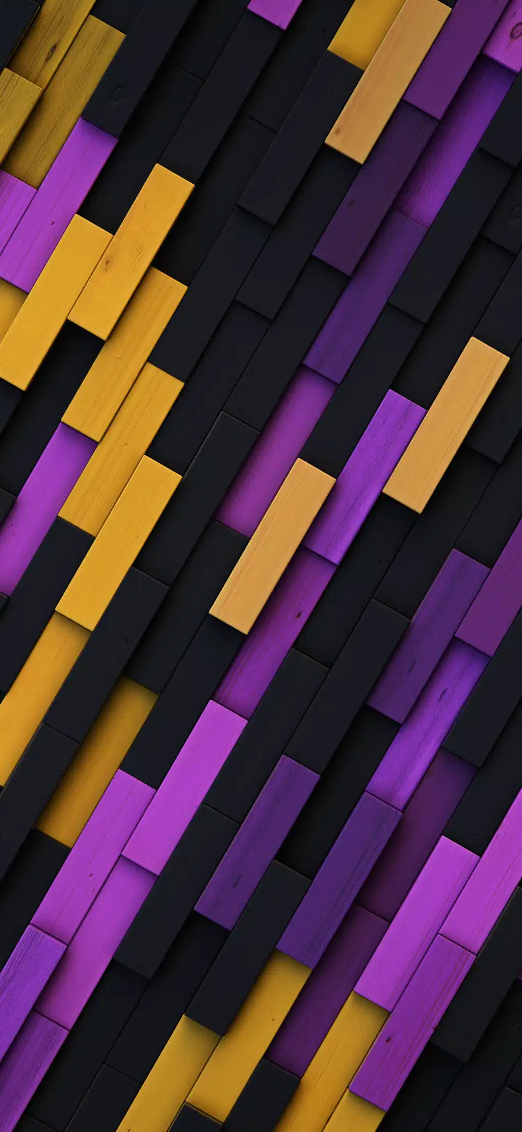 Abstract Purple Orange Diagonal Stripes Wallpaper