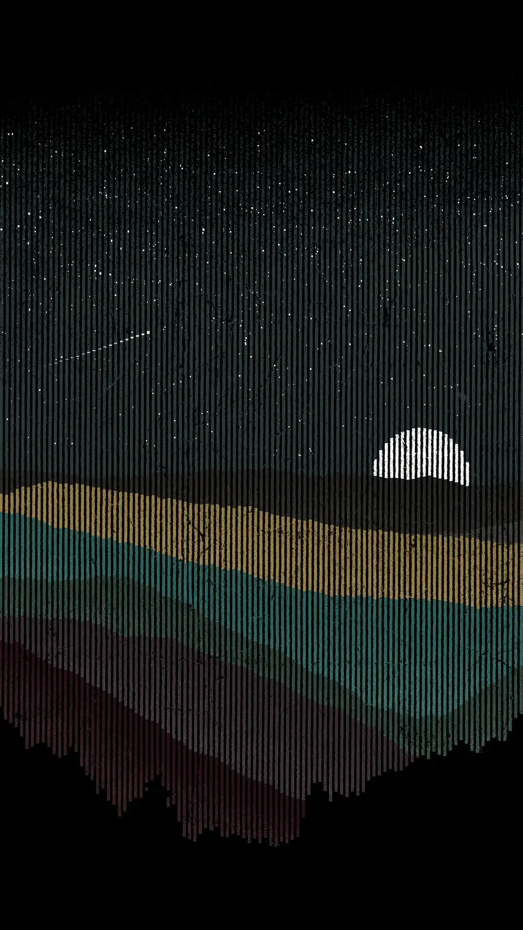 Minimalist Sunset Horizon Retro Wallpaper
