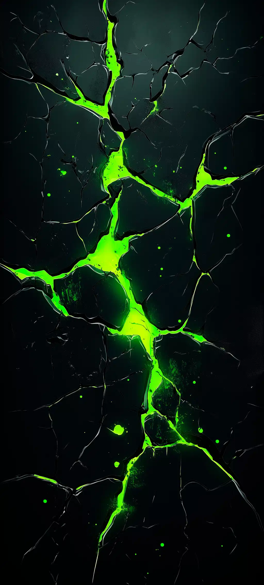 Neon Green Lightning Storm Wallpaper