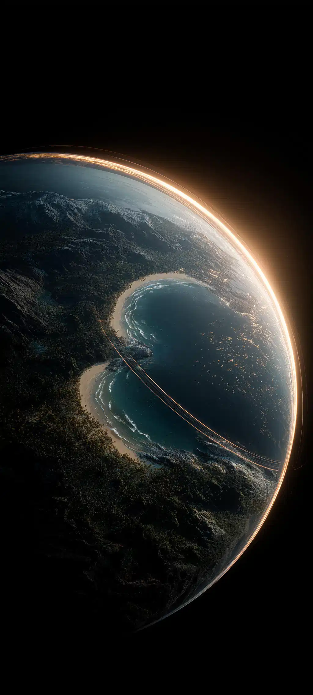 Blue Green Earth From Orbit