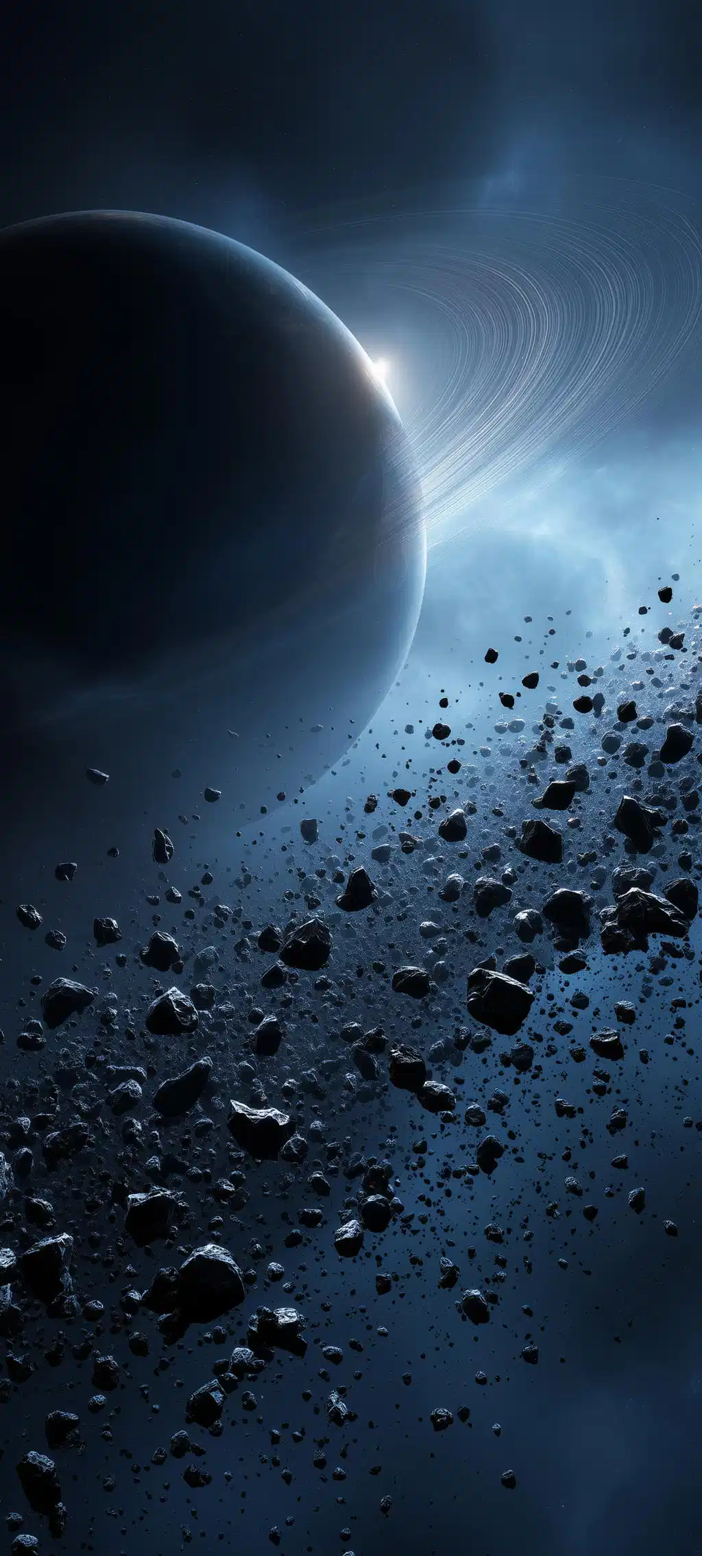 Dark Planet Asteroid Ring