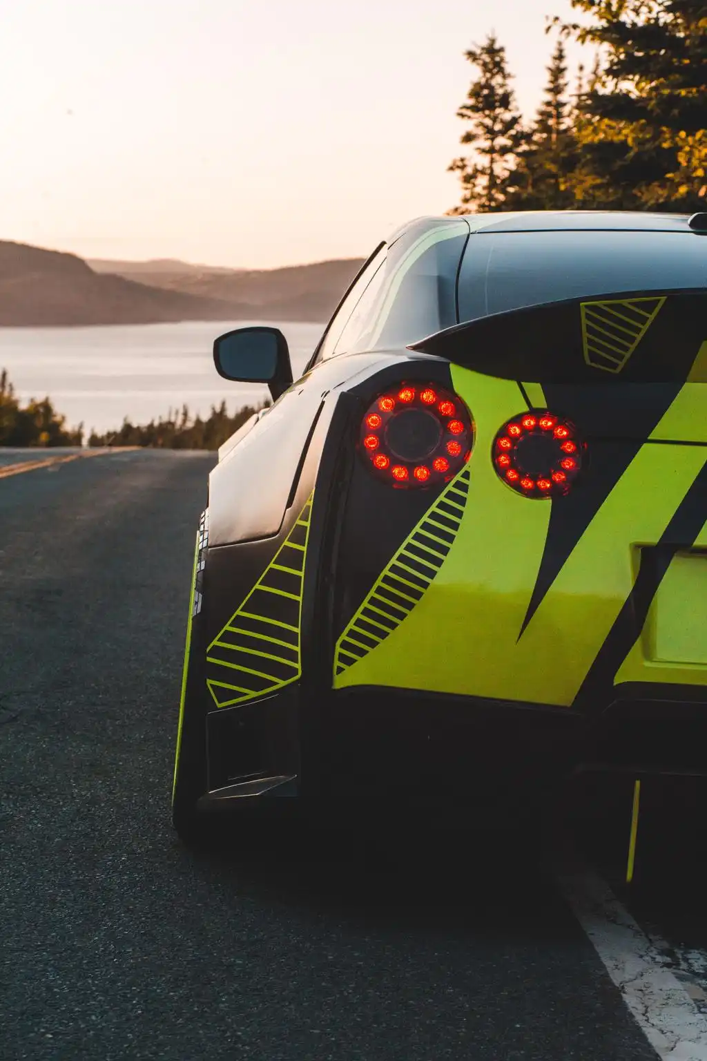 Yellow Nissan GTR Side Profile