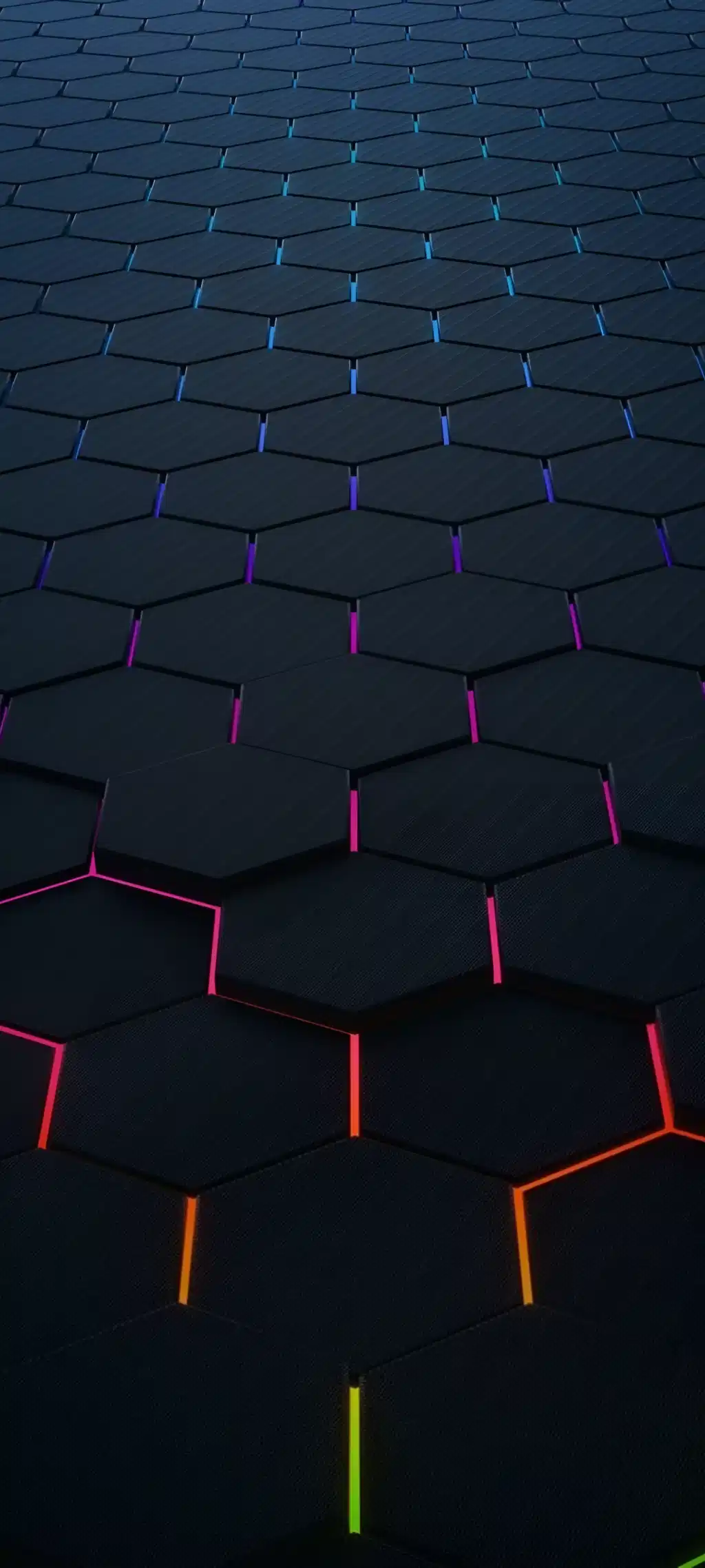 Dark Grid Floor Red Neon Accents