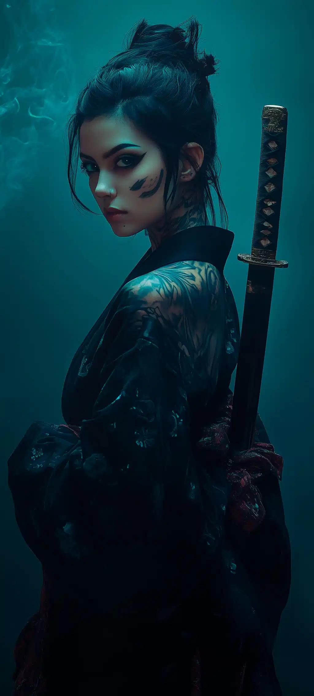 Anime Samurai Girl Katana Sword