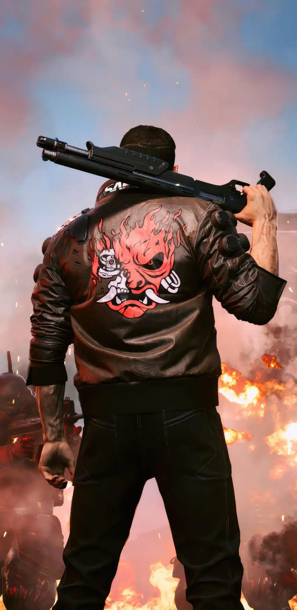 Cyberpunk Biker Character Leather Jacket