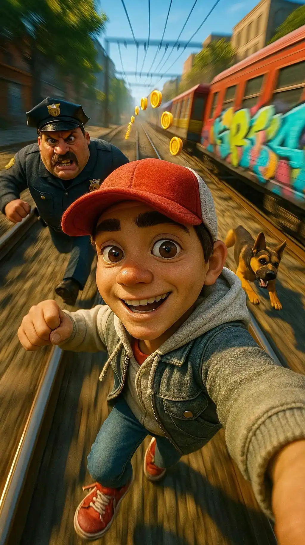 Subway Surfers Character Graffiti Train