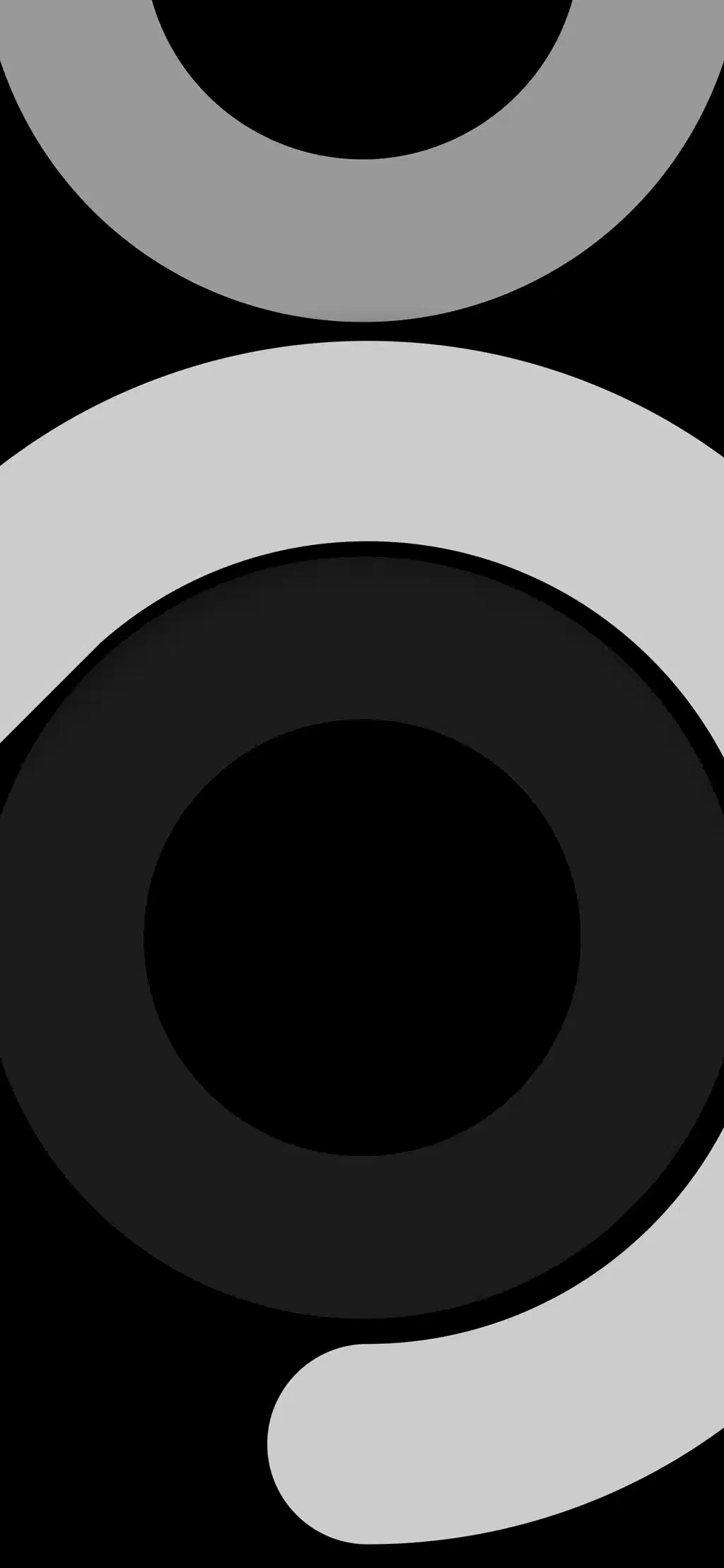 Black White Abstract Circles Wallpaper