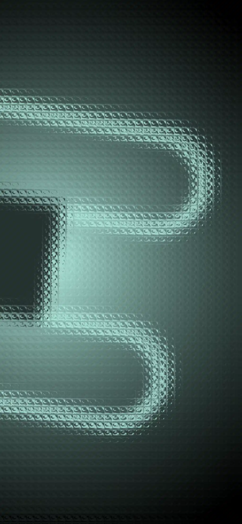 Glowing Cyan Neon Shape Wallpaper