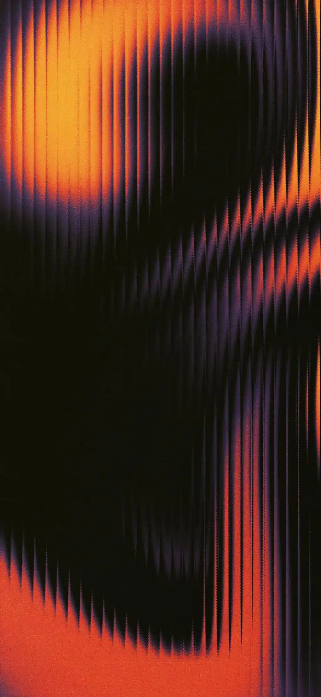 Orange Fire Fluid Dark Wallpaper