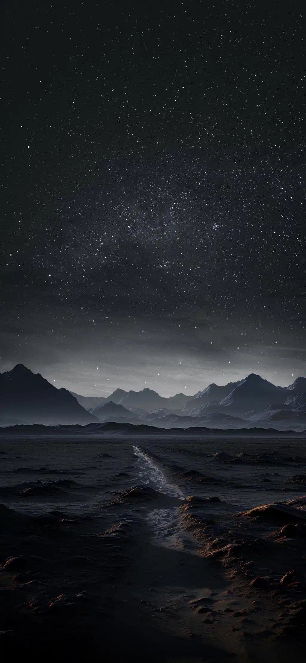 Starry Night Sky Pine Forest