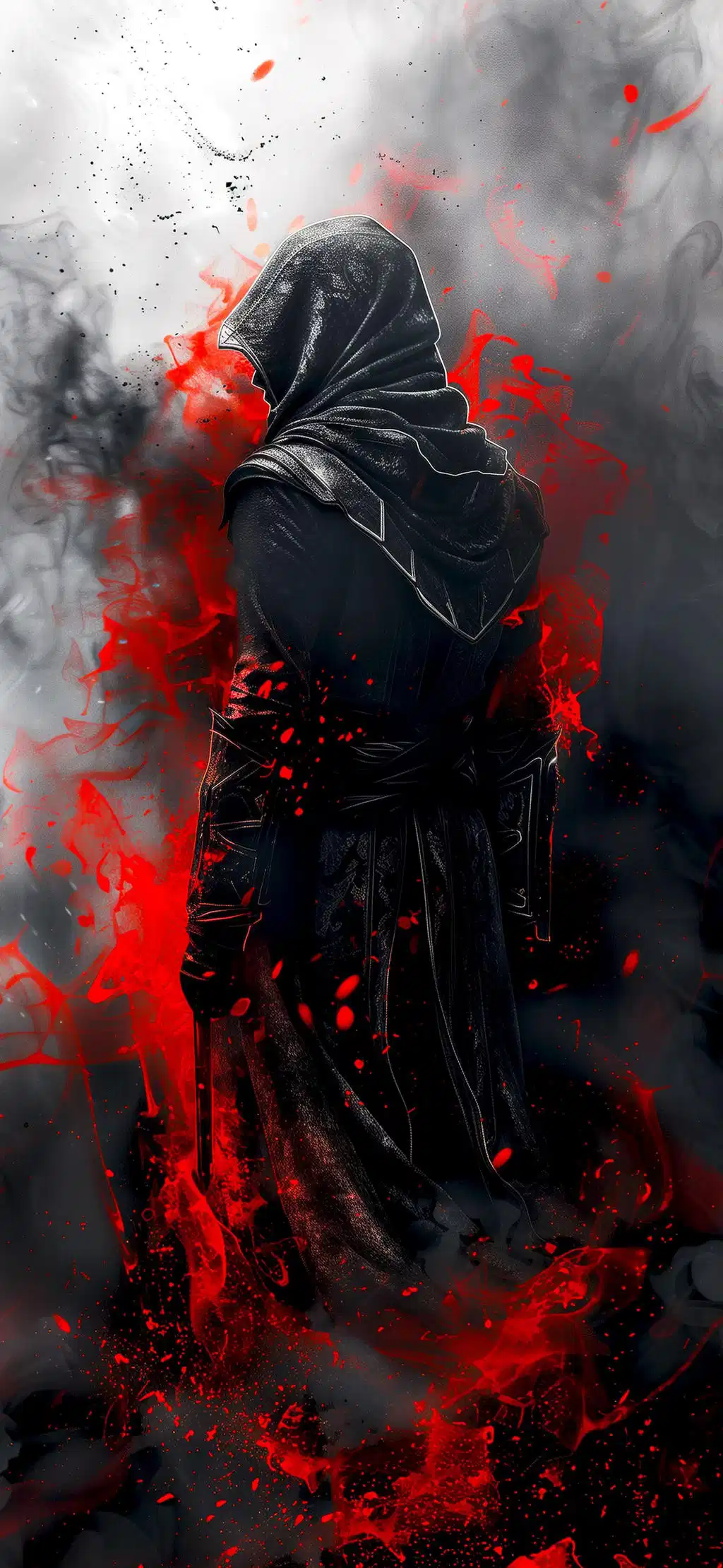 Dark Gothic Fantasy Figure Red Wallpaper