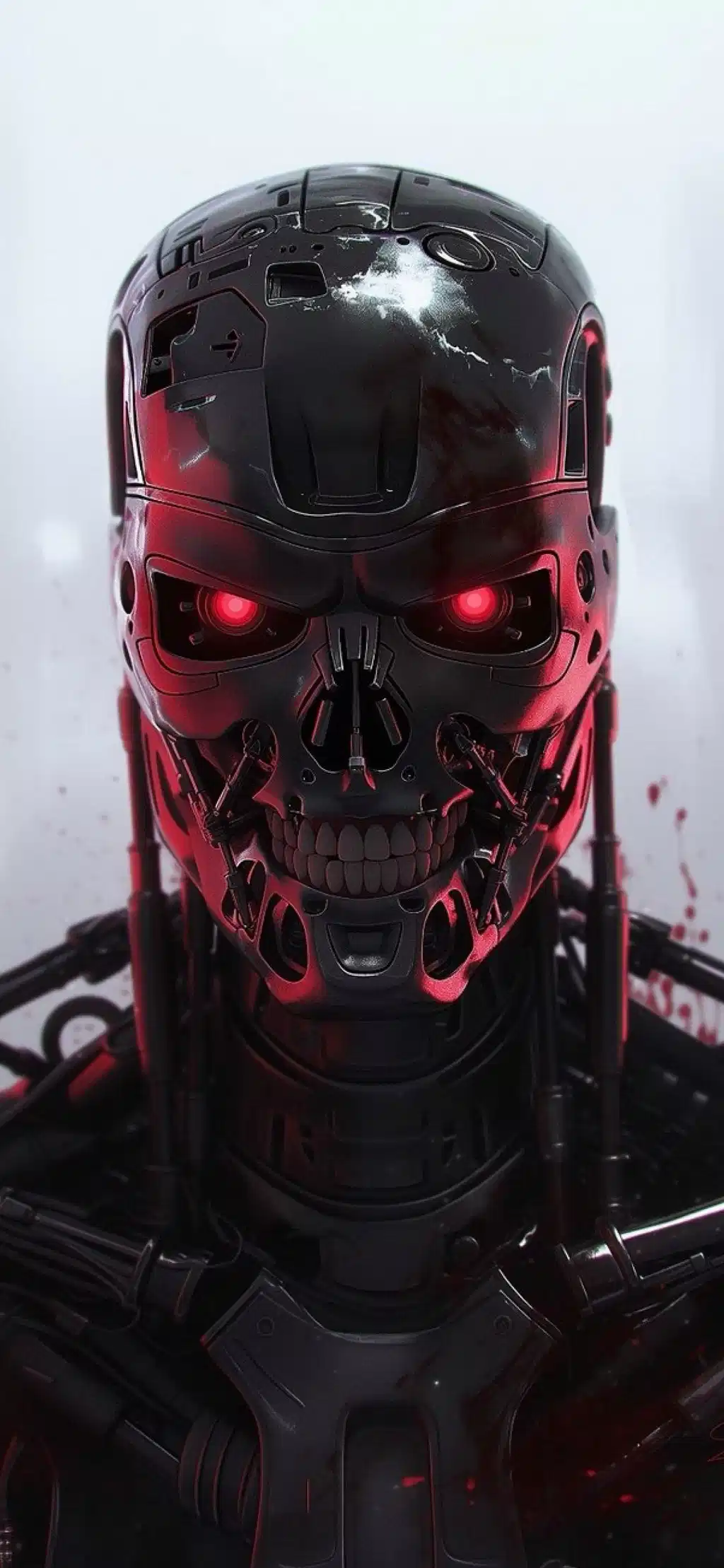 Terminator Cybernetic Skeleton Red Eye Wallpaper