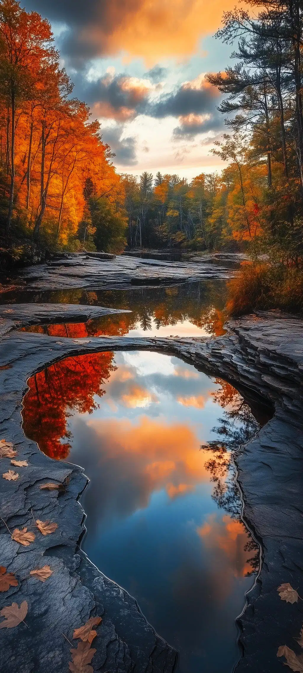 Autumn Lake Reflection