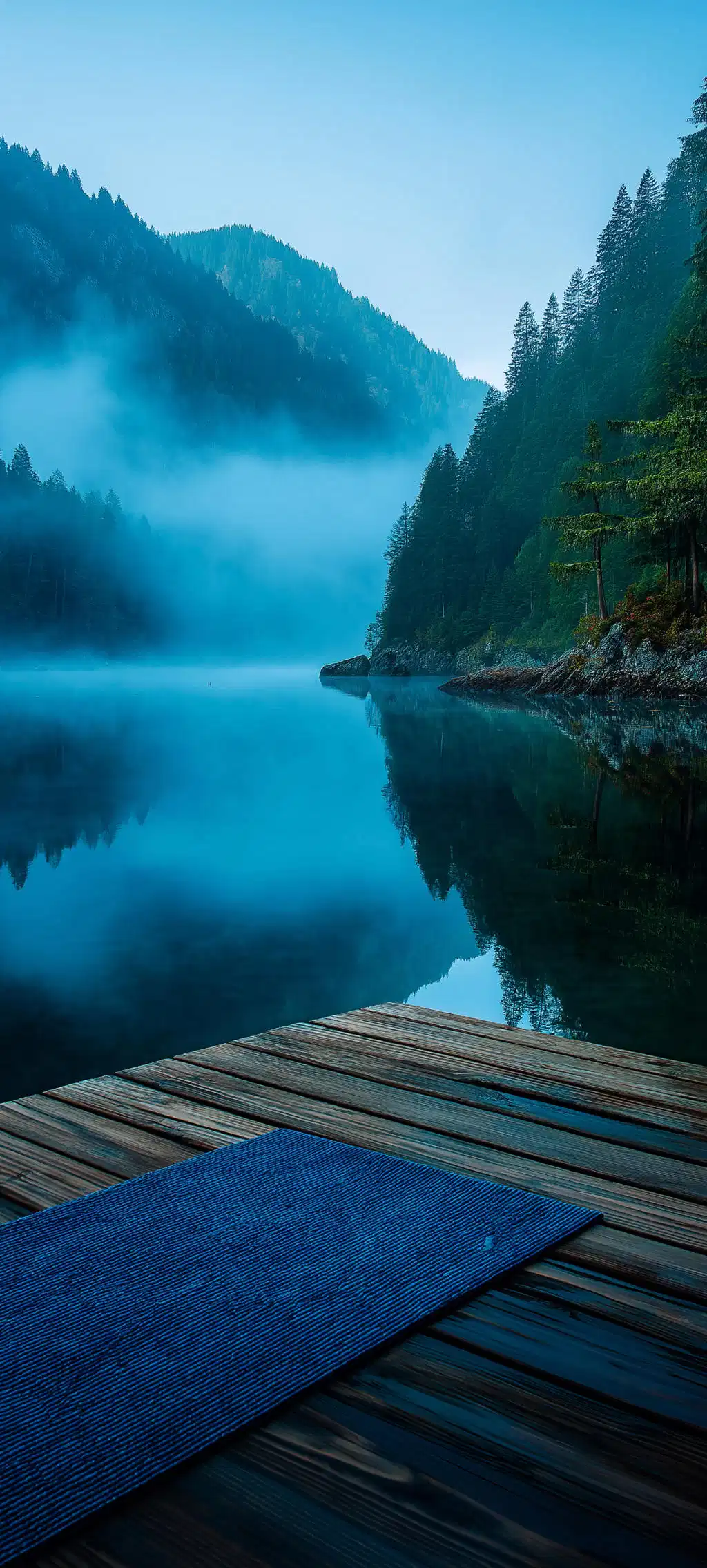 Calm Blue Mountain Lake