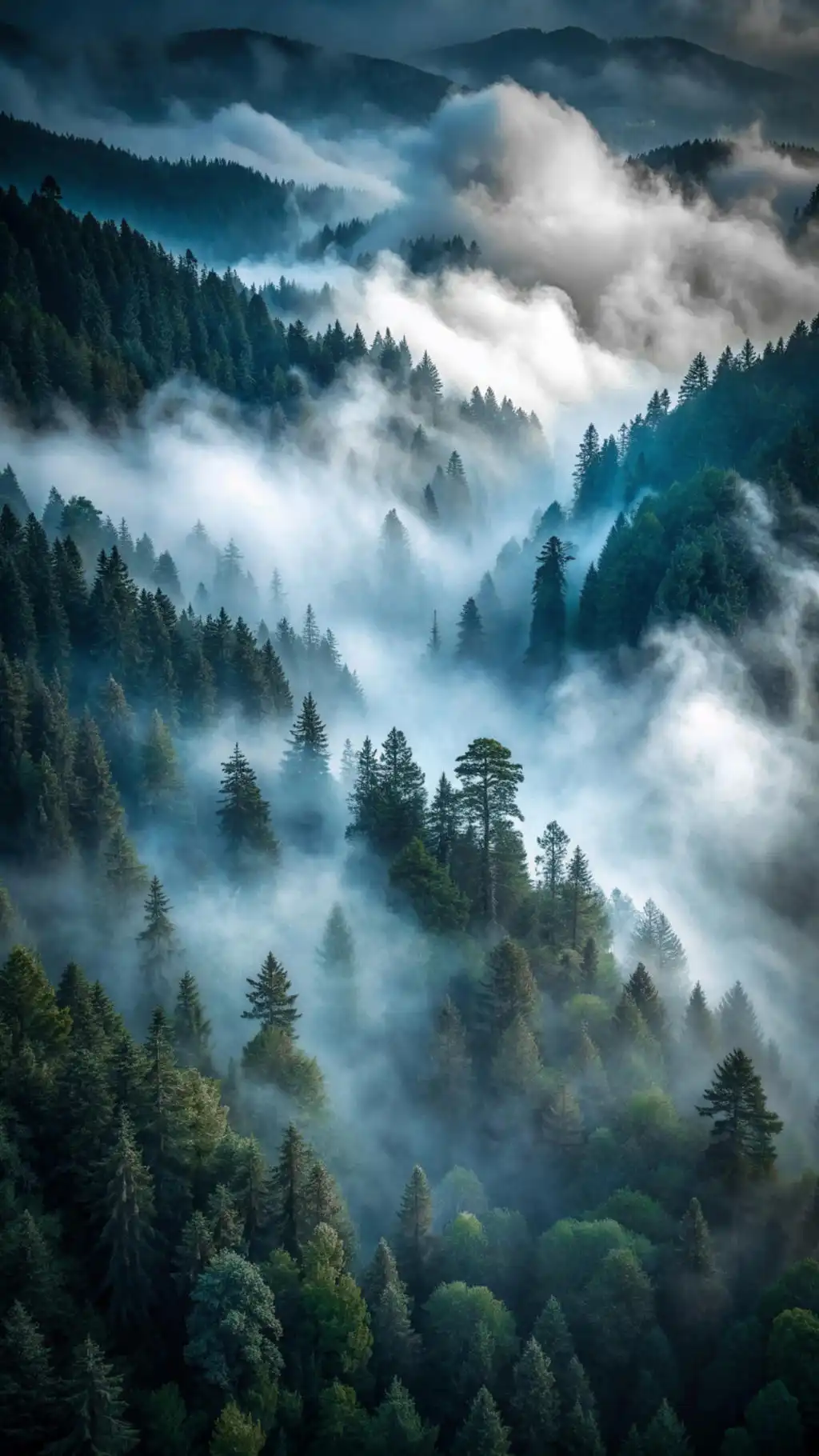 Foggy Pine Forest