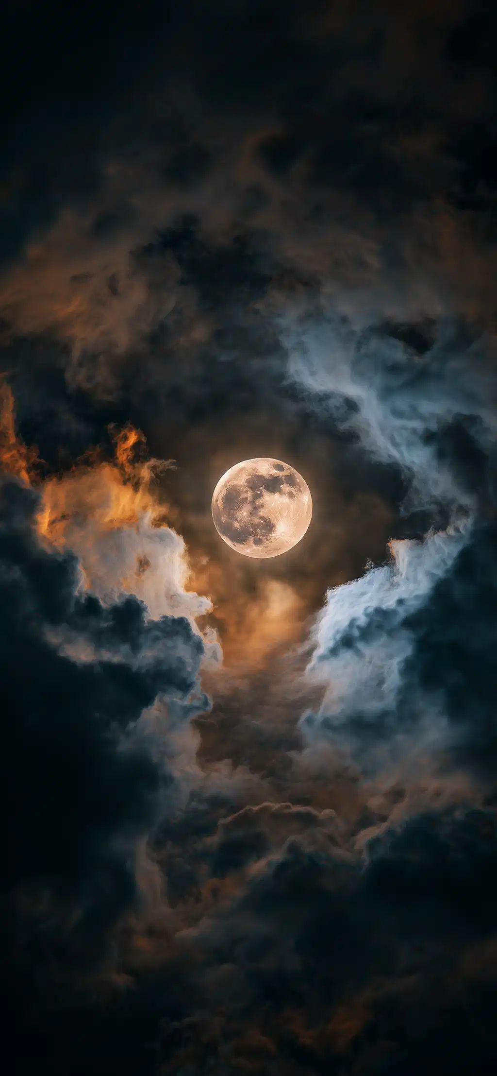 Glowing Moon Face Forest