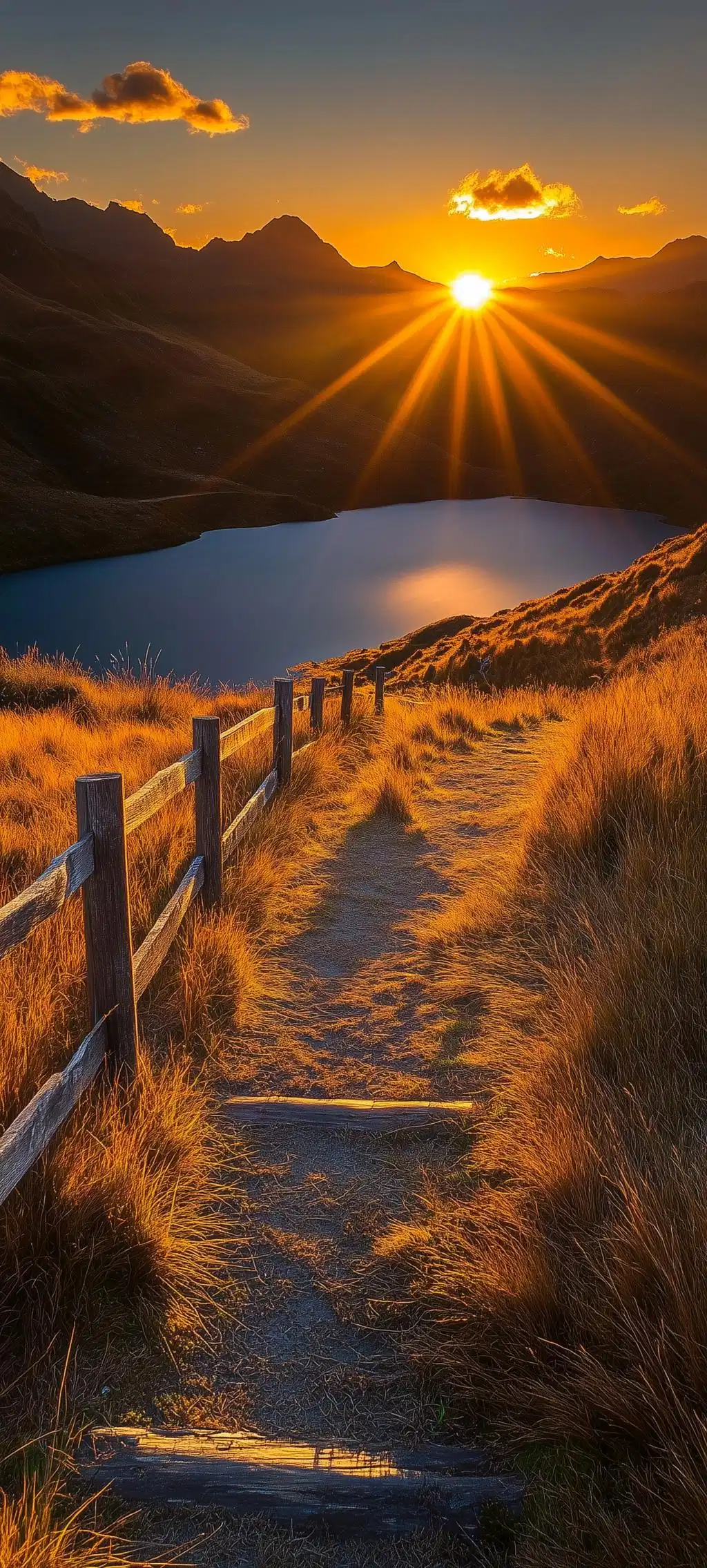 Sunset Misty Valley