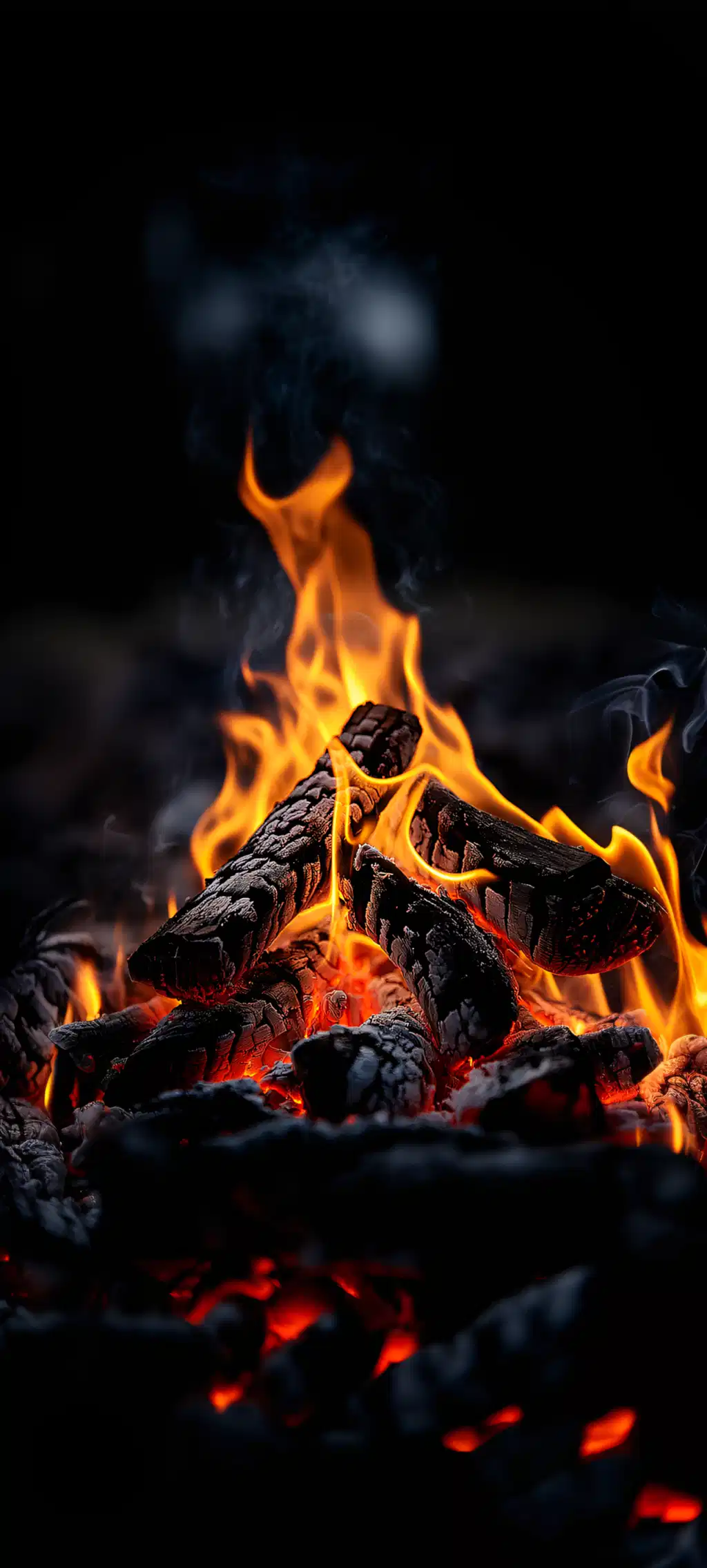Bonfire Sparks Night Long Exposure