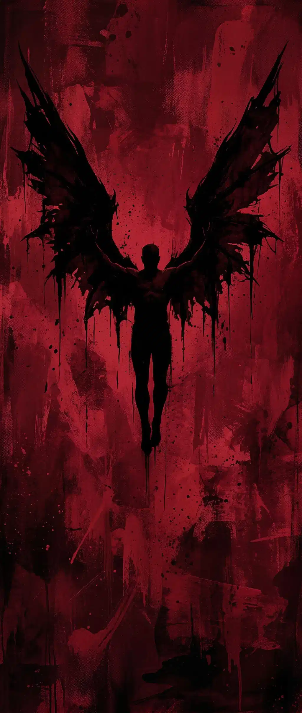 Dark Phoenix Rising Abstract Red