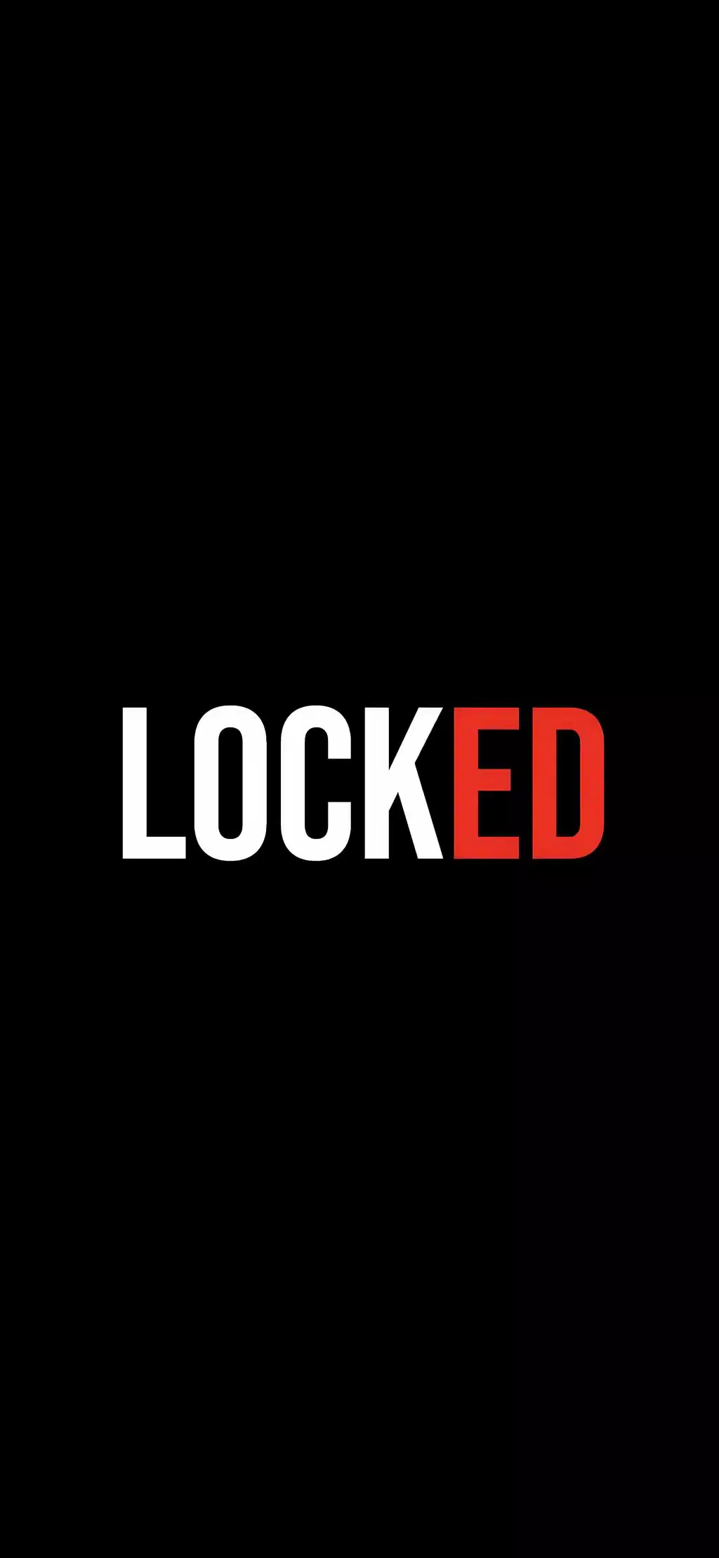 Locked Text Minimalist Dark