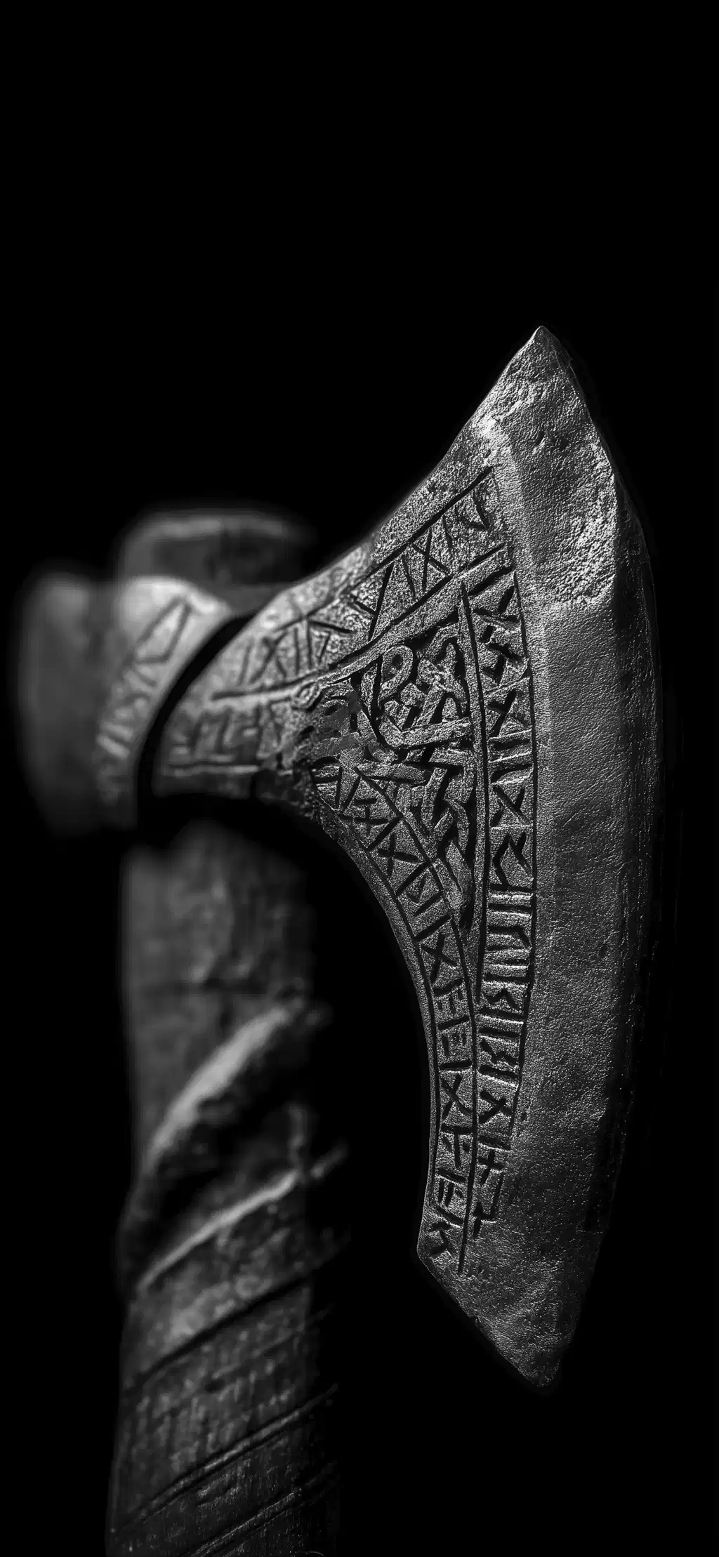 Viking Battle Axe Monochrome