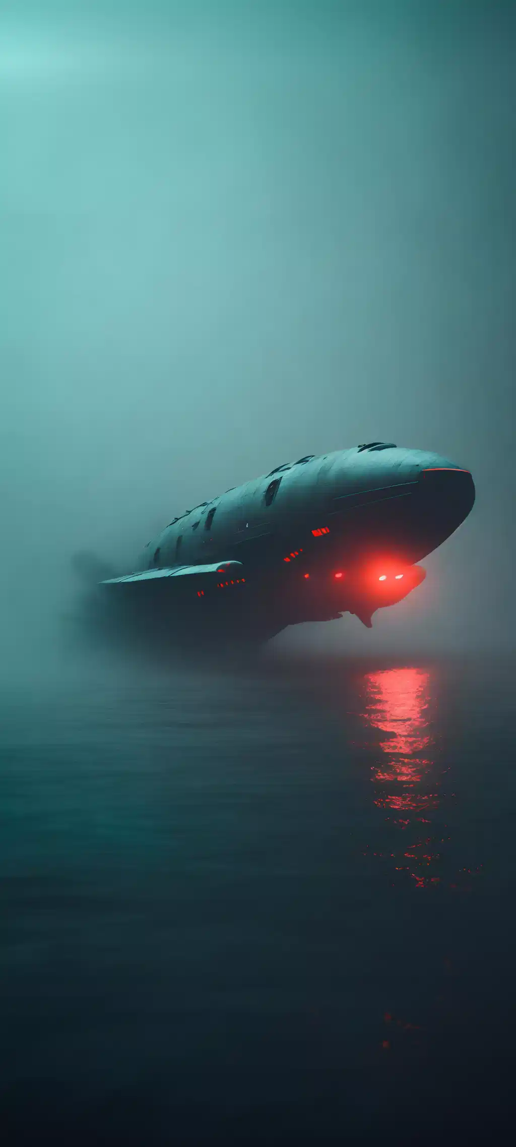 Futuristic Boat Calm Water Minimalist