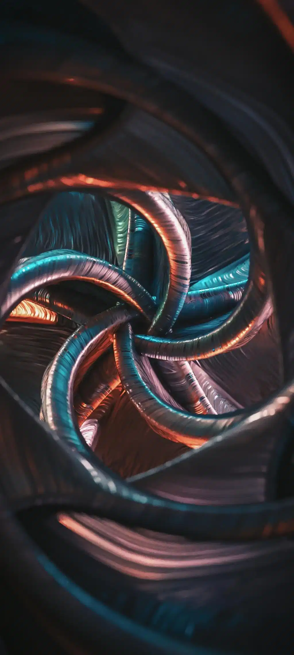 Futuristic Metallic Flower Sculpture