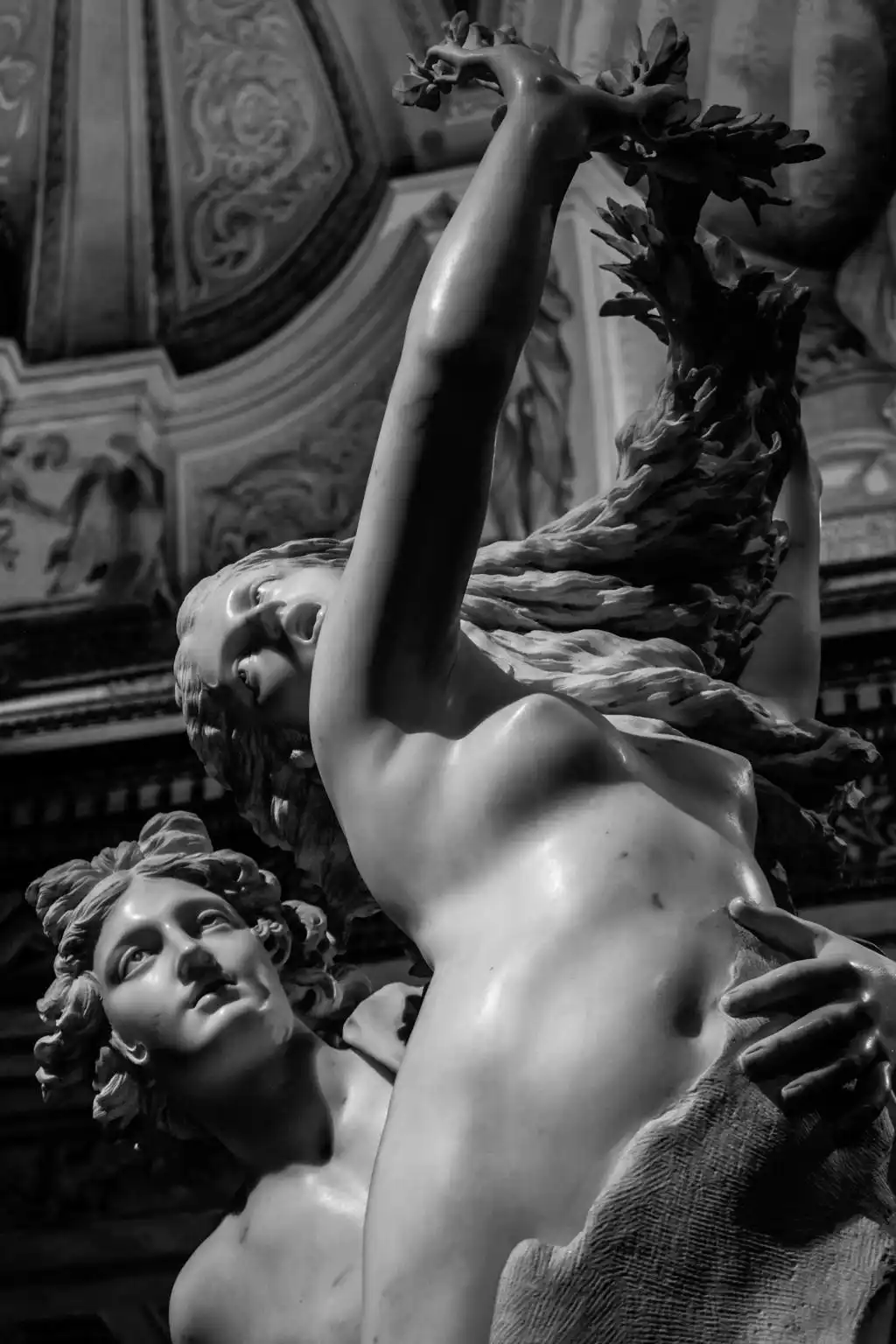 Dramatic Renaissance Marble Sculpture Embrace