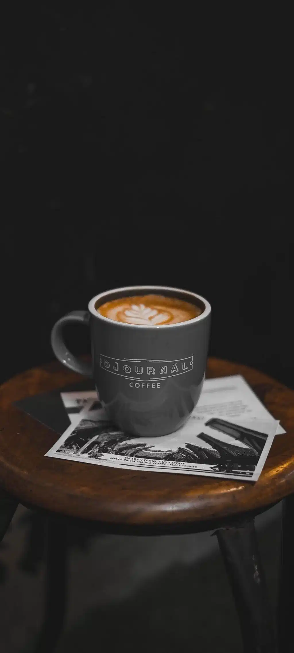 Espresso Cup Dark Minimalist Table